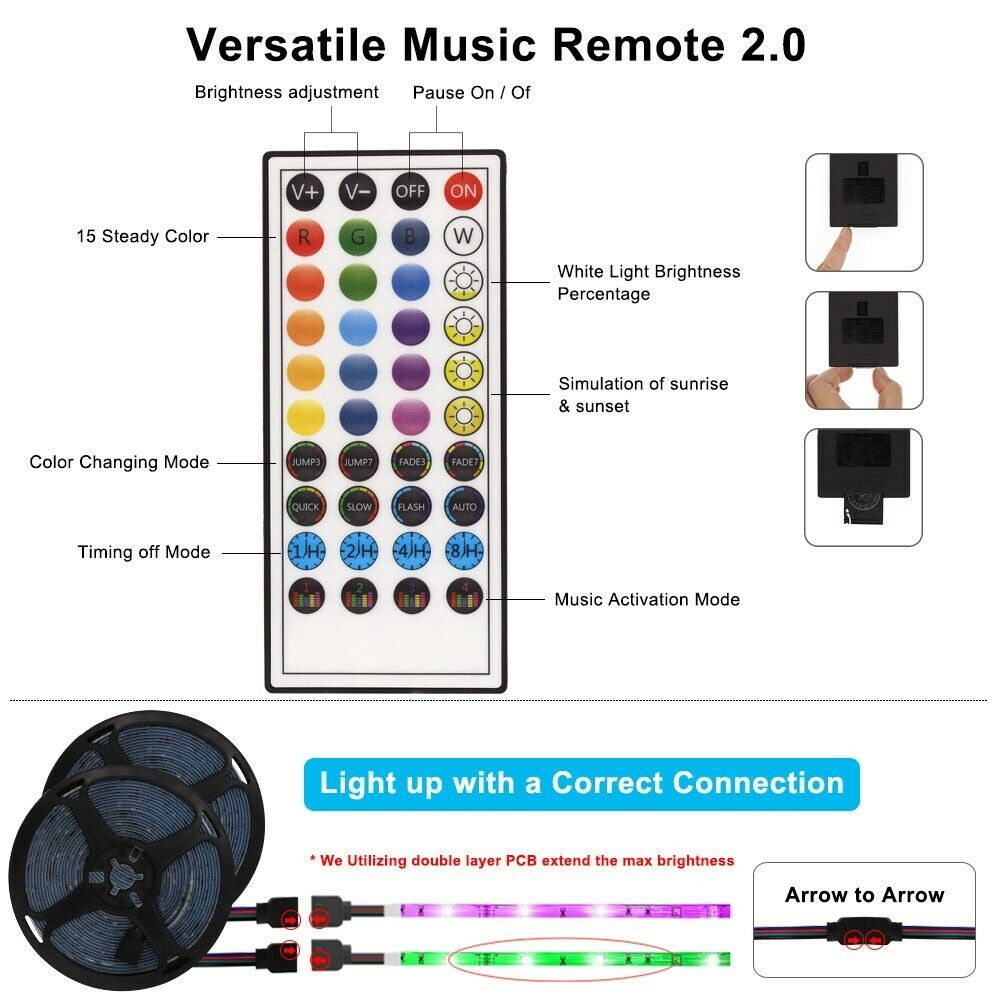 Bluetooth Led Strip Lights 5050 RGB - Image 3