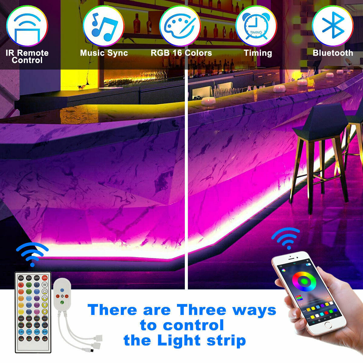 Bluetooth Led Strip Lights 5050 RGB - Image 2